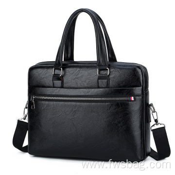 Wholesale And Customize Laptop Bag Fashion Business PU Leather Briefcase
